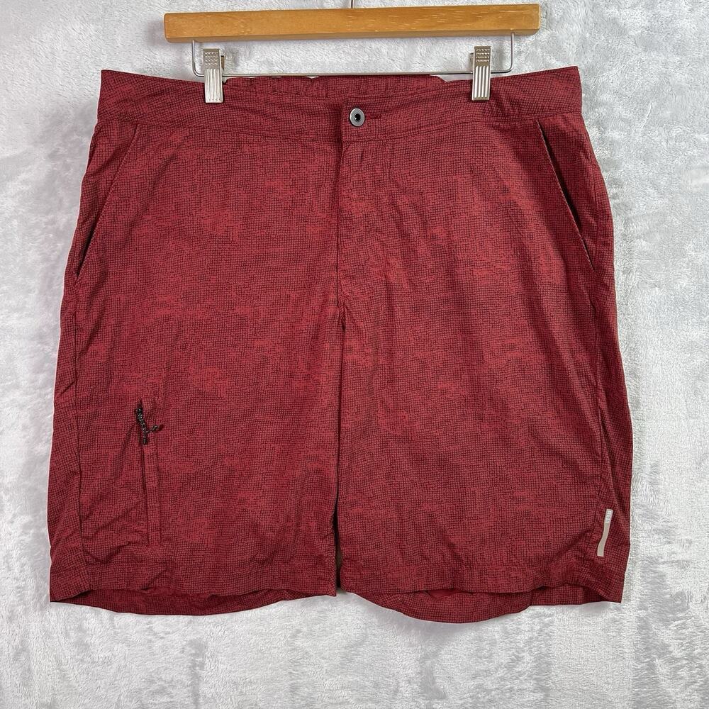REI Co-Op‎ Link Double Bike Shorts Men's Large Red Athletic Gym Outdoor Hiking